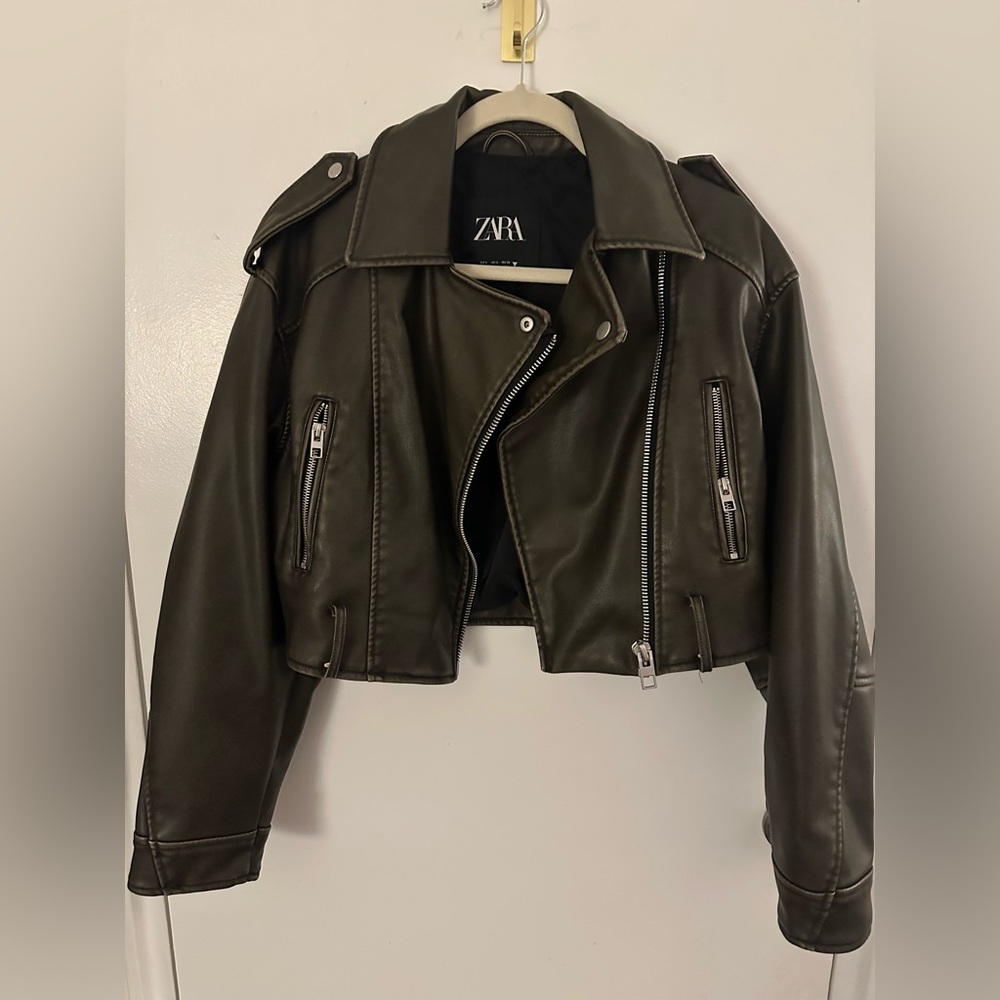Zara Women Faux Leather Jacket